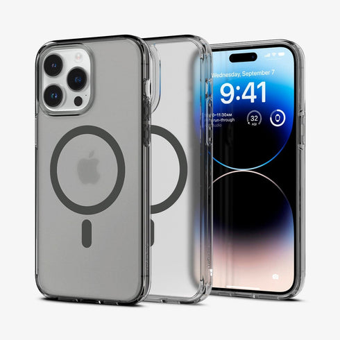 ACS04825 - iPhone 14 Pro Max Case Ultra Hybrid (MagFit) in white showing the back
